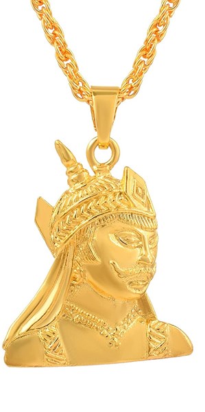 Picture of Beautiful Maharana Pratap Locket in Golden Color - A Pride Symbol for Great Rajput Warrior